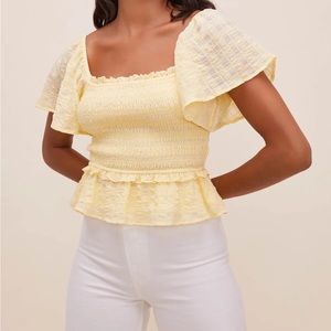 ASTR the Label January yellow top